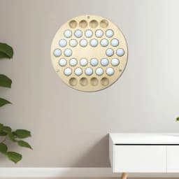 34 Holes Wall Golf Ball Display Rack Wooden Round Golf Ball Shelf Golf Ball Wall Hangings Storage Organizer balls Display Stand