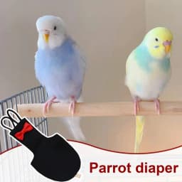 Parrot Diaper Bow Tie Cotton Bird Diaper Flight Suit Cute Urine Wet Suit for Parakeet Parrot Mini Macaw Budgie Canary Small Pet