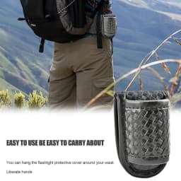 Belt Flashlight Holder D Shape Open Design Nylon Flashlight Holder Elastic Band Flashlight Pouch Portable Lightweight Torch Carr