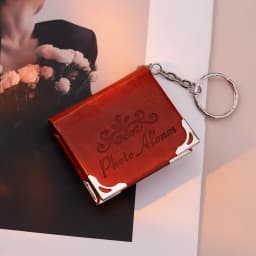 Personalized Gift Custom Leather Photo Keychain Mini Photo Album Keychain