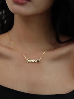 Custom Name Necklace with Photo Projection Stainless Steel Chain Personalized Gift for Mom Daughter Her Valentine Day