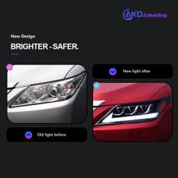 AKD Head Lamp for Toyota Camry LED Headlight 2012-2014 Headlights Camry DRL Turn Signal High Beam Angel Eye Projector Lens