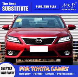 AKD Head Lamp for Toyota Camry LED Headlight 2012-2014 Headlights Camry DRL Turn Signal High Beam Angel Eye Projector Lens
