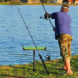 Fishing Rod Holder For Ground 2-Section Adjustable Fishing Rod Rack Stand Fishing Pole Bracket Beach Fishing Equipment For Men