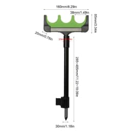 Fishing Rod Holder For Ground 2-Section Adjustable Fishing Rod Rack Stand Fishing Pole Bracket Beach Fishing Equipment For Men