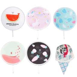 Summer Folding Round Fan Portable Pocket Fan Printed Decorative Handheld Abanico Folding Mini Abanico For Home Decorations