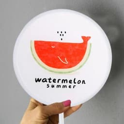 Summer Folding Round Fan Portable Pocket Fan Printed Decorative Handheld Abanico Folding Mini Abanico For Home Decorations
