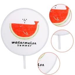 Summer Folding Round Fan Portable Pocket Fan Printed Decorative Handheld Abanico Folding Mini Abanico For Home Decorations