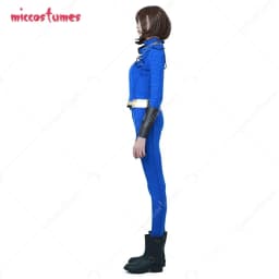 Miccostumes Women's Blue Cosplay Costume Adult Jumpsuit Two-Piece Suit Jacket Pants for Halloween Cosplay