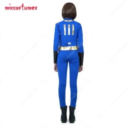 Miccostumes Women's Blue Cosplay Costume Adult Jumpsuit Two-Piece Suit Jacket Pants for Halloween Cosplay