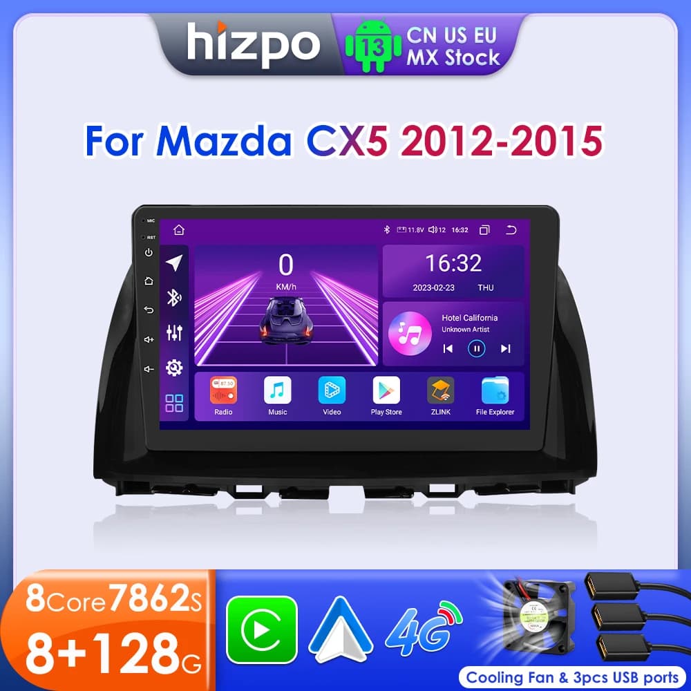 Hizpo 7862 Android 13 Car multimedia For Mazda CX5 CX-5 2012-2015 10.1" Vedio Player Autoradio GPS Navi Stereo 2din Head Unit BT