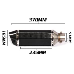 For Honda CBR500/CB500X/CB500F 2013-2023 Motorcycle Complete Exaust System All Aluminium+Stainless Steel Without DB Killer Black