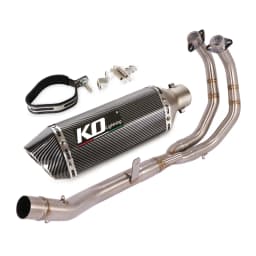 For Honda CBR500/CB500X/CB500F 2013-2023 Motorcycle Complete Exaust System All Aluminium+Stainless Steel Without DB Killer Black