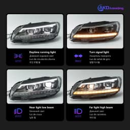 Car Lights for VW Passat B7 LED Headlight 2011-2015 Passat B7 US Version Passat Head Lamp Drl Projector Lens Automotive