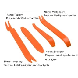 Trim Removal Tool Kit 4PCS Car Clip Remover Tool Interior Trim Removal Kit Car Door Trim Panel Removal Tool Car Dashboard Audio