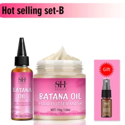 7pc Batana Oil Product Fast Hair Growth Oil For Men Hair Growing Spray Anti Hair Loss Shampoo Butter Hair Mask Hair Care Capsule