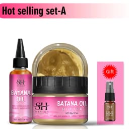 7pc Batana Oil Product Fast Hair Growth Oil For Men Hair Growing Spray Anti Hair Loss Shampoo Butter Hair Mask Hair Care Capsule