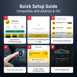 Lifetime Free Update THINKCAR BD6 OBD2 Scanner Bluetooth, All System Diagnostic Tool 5 Reset for 120 Car Brands iOS & Android