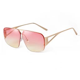 SORVINO 2024 Ovesized Square Sunglasses Women Men Retro Aviation Sun Glasses Rimless Metal Frame Gradient Shades UV400 Eyewear