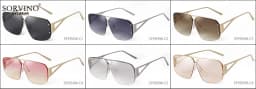SORVINO 2024 Ovesized Square Sunglasses Women Men Retro Aviation Sun Glasses Rimless Metal Frame Gradient Shades UV400 Eyewear