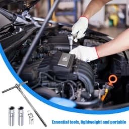 14 Mm Spark Plug Socket 12-Point Joint Spark Plug Socket 4pcs Spark Plug Socket Puller T-Handle Wrench Spanner Car Repairing