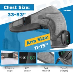 Electric Shouldert Heating Pad 3-Speed Vibration Muscle Relax Belt Thermal Massager Shoulder Neck Health Care Support Brace