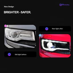 Car Lights for Jeep Grand Cherokee LED Headlight 2011-2016 Compass Head Lamp Drl Projector Lens Automotive Accessories
