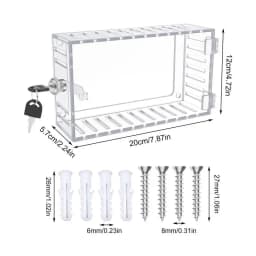 Universal Thermostat Lock Box with Key Clear Acrylic Thermostat Cover with Lock Large Thermostat Guard Easy to Install for Home