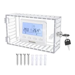 Universal Thermostat Lock Box with Key Clear Acrylic Thermostat Cover with Lock Large Thermostat Guard Easy to Install for Home