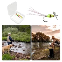 Buzz Baits Fishing Lures Bass Fishing Kit Rotating Fishing Lures Spinnerbait 5PCS Multicolor Hard Jig Spinner Bait For
