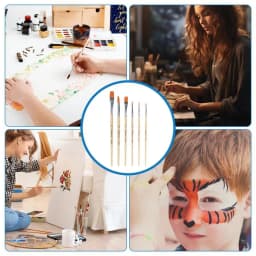 Paint Brushes For Acrylic Painting 6PCS Multi-Shaped Nylon Paint Brushes Pastel Painting Brushes Kit For Acrylic Oil Watercolor