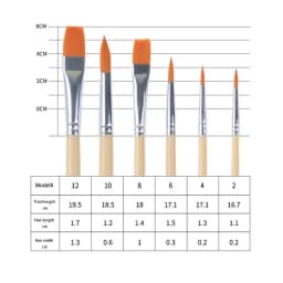 Paint Brushes For Acrylic Painting 6PCS Multi-Shaped Nylon Paint Brushes Pastel Painting Brushes Kit For Acrylic Oil Watercolor