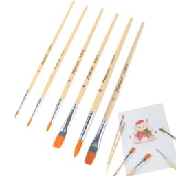 Paint Brushes For Acrylic Painting 6PCS Multi-Shaped Nylon Paint Brushes Pastel Painting Brushes Kit For Acrylic Oil Watercolor