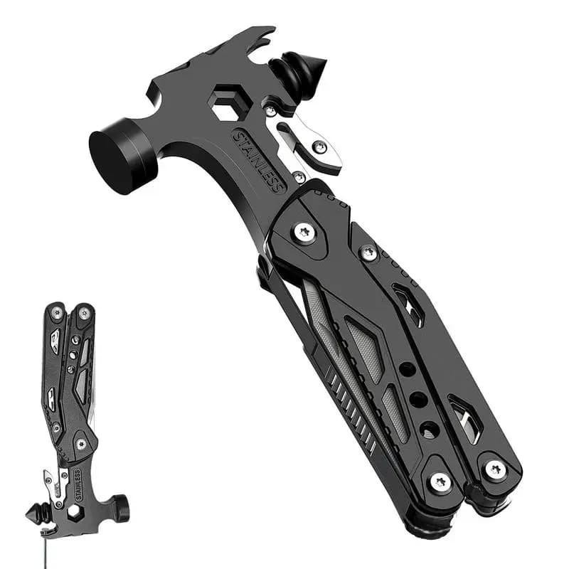 Car Safety Hammer Seat Belt Cutter Hammer Safety Hammer Multipurpose Folding Car Glass Breaker Survival Gear Escape Tool For Car