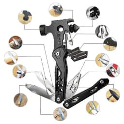 Car Safety Hammer Seat Belt Cutter Hammer Safety Hammer Multipurpose Folding Car Glass Breaker Survival Gear Escape Tool For Car