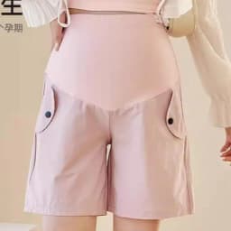 Summer Casual Maternity Shorts Wide Leg Loose Straight Elastic Waist Belly Short Pants for Pregnant Women Pregnancy