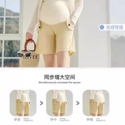 Summer Casual Maternity Shorts Wide Leg Loose Straight Elastic Waist Belly Short Pants for Pregnant Women Pregnancy