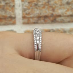 Newshe Anniversary Ring Wedding Band for Women 925 Sterling Silver Promise Rings Eternity Cubic Zircon Diamond Luxury Jewelry