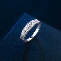 Newshe Anniversary Ring Wedding Band for Women 925 Sterling Silver Promise Rings Eternity Cubic Zircon Diamond Luxury Jewelry