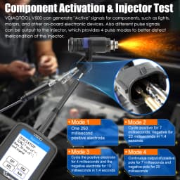 VDIAGTOOL V200pro V500 Automotive Power Circuit Probe 9-30V Car Electric Circuit Tester Oscilloscope/Injector/Relay Test