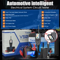 VDIAGTOOL V200pro V500 Automotive Power Circuit Probe 9-30V Car Electric Circuit Tester Oscilloscope/Injector/Relay Test
