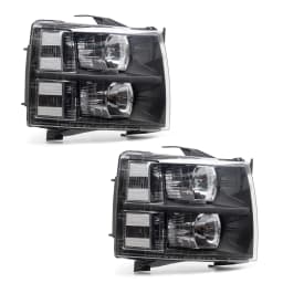 Pair Left&Right Headlights For 2007 2008 2009 2010 2011 2012 2013 Chevy Silverado 1500 2500HD 3500HD Clear Projector