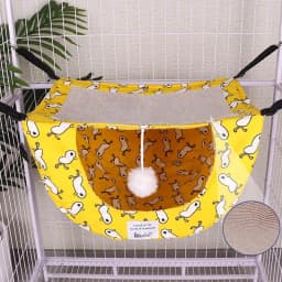 Outdoor Cat Hammock Summer Double-layer Rabbit Hammock Upper Cooling Ice Silk Cushion For Small Animals Rabbit Cat Cage Ferret
