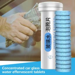 Car Windshield Cleaner Tablets 15PCS Solid Effervescent Tablets Car Windshield Cleaner Automotive Glass Cleaner