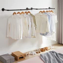 Clothes Rack Clothes Hanger Pole, Garment Bar, Closet Organizer, Garment Hanging Rod, Super Strong Bearing Metal Pipe, 2X