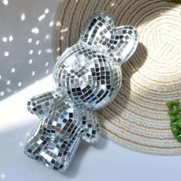 Rabbit Disco Ball Silver Bunny Shape Glass Figurines Funky Rabbit Statues Music Festival Decoration Creative Disco Balls
