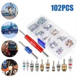 102Pcs/Set R12 & R134A Valve Core Remover Tool Installer Metal Air Conditioner Valve Stem Core Dismantling Tool For Auto Car A/C
