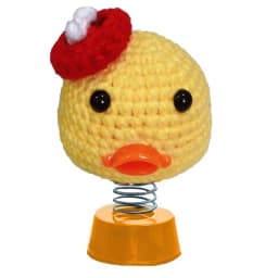 Car Dashboard Decorations Crochet Sunflower Frog Duck Bobblehead Car Decorations Animated Bobble Dancer Car Decor Aesthetic