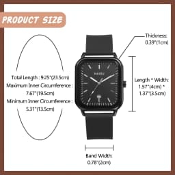 LANCARDO Silicone Sports Watch Men's and Women's Fashion Casual Analog Quartz Rectangular Watch Anniversary Gift