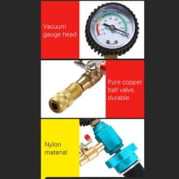 Vacuum Coolant Fill Kit Radiator Coolant Replacement Tool Cooling System Purge Kit 7pcs Automobile Repairing Tool Supplies For